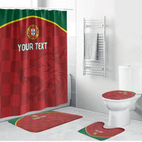 Portugal Rugby Custom Os Lobos Bathroom Set Bandeira das Quinas Inspired