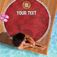 Portugal Rugby Custom Os Lobos Beach Blanket Bandeira das Quinas Inspired