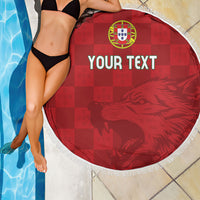 Portugal Rugby Custom Os Lobos Beach Blanket Bandeira das Quinas Inspired