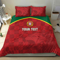Portugal Rugby Custom Os Lobos Bedding Set Bandeira das Quinas Inspired