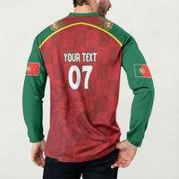 Portugal Rugby Custom Os Lobos Button Sweatshirt Bandeira das Quinas Inspired
