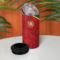 Portugal Rugby Custom Os Lobos 4 in 1 Can Cooler Tumbler Bandeira das Quinas Inspired
