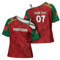 Portugal Rugby Custom Os Lobos Cross Shoulder Shirt Bandeira das Quinas Inspired