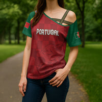 Portugal Rugby Custom Os Lobos Cross Shoulder Shirt Bandeira das Quinas Inspired