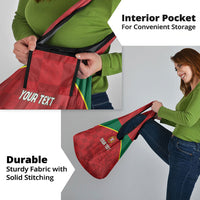 Portugal Rugby Custom Os Lobos Grocery Bag Bandeira das Quinas Inspired