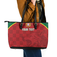 Portugal Rugby Custom Os Lobos Leather Tote Bag Bandeira das Quinas Inspired