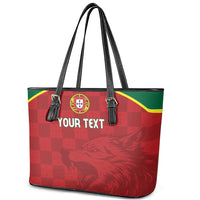 Portugal Rugby Custom Os Lobos Leather Tote Bag Bandeira das Quinas Inspired