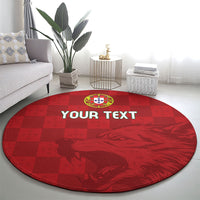 Portugal Rugby Custom Os Lobos Round Carpet Bandeira das Quinas Inspired