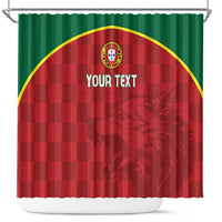 Portugal Rugby Custom Os Lobos Shower Curtain Bandeira das Quinas Inspired