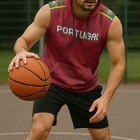 Portugal Rugby Custom Os Lobos Sleeveless Hoodie Bandeira das Quinas Inspired