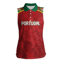 Portugal Rugby Custom Os Lobos Women Sleeveless Polo Shirt Bandeira das Quinas Inspired