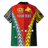 Personalised Papua New Guinea Mix Penama Family Matching Long Sleeve Bodycon Dress and Hawaiian Shirt Tribal Patterns Half-Half Style LT7 - Wonder Print Shop