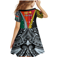 Personalised Papua New Guinea Mix Penama Family Matching Mermaid Dress and Hawaiian Shirt Tribal Patterns Half-Half Style LT7 - Wonder Print Shop