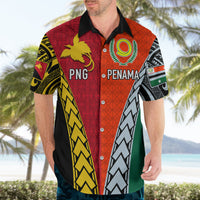 Personalised Papua New Guinea Mix Penama Hawaiian Shirt Tribal Patterns Half-Half Style - Wonder Print Shop