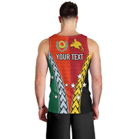 Personalised Papua New Guinea Mix Penama Men Tank Top Tribal Patterns Half-Half Style - Wonder Print Shop