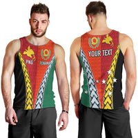 Personalised Papua New Guinea Mix Penama Men Tank Top Tribal Patterns Half-Half Style - Wonder Print Shop