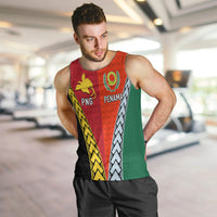 Personalised Papua New Guinea Mix Penama Men Tank Top Tribal Patterns Half-Half Style - Wonder Print Shop