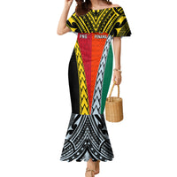 Personalised Papua New Guinea Mix Penama Mermaid Dress Tribal Patterns Half-Half Style - Wonder Print Shop