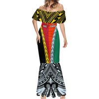 Personalised Papua New Guinea Mix Penama Mermaid Dress Tribal Patterns Half-Half Style - Wonder Print Shop