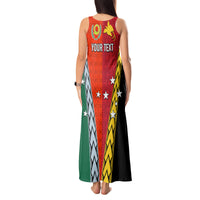 Personalised Papua New Guinea Mix Penama Tank Maxi Dress Tribal Patterns Half-Half Style - Wonder Print Shop