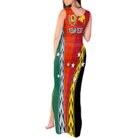 Personalised Papua New Guinea Mix Penama Tank Maxi Dress Tribal Patterns Half-Half Style - Wonder Print Shop