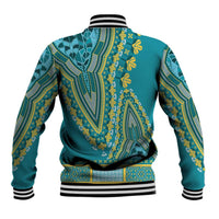 African Dashiki Baseball Jacket Luxury Teal LT7 - Wonder Print Shop