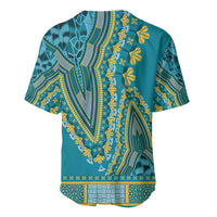 African Dashiki Baseball Jersey Luxury Teal LT7 - Wonder Print Shop