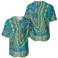 African Dashiki Baseball Jersey Luxury Teal LT7 - Wonder Print Shop