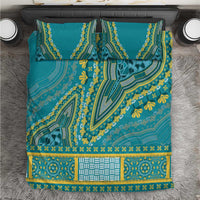 African Dashiki Bedding Set Luxury Teal LT7 - Wonder Print Shop
