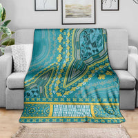 African Dashiki Blanket Luxury Teal