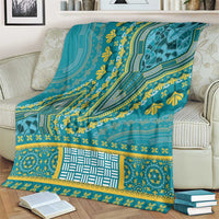 African Dashiki Blanket Luxury Teal