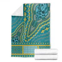 African Dashiki Blanket Luxury Teal