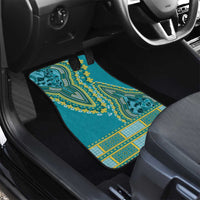 African Dashiki Car Mats Luxury Teal LT7 - Wonder Print Shop