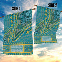 African Dashiki Garden Flag Luxury Teal - Wonder Print Shop