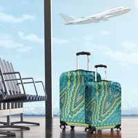 African Dashiki Luggage Cover Luxury Teal - Wonder Print Shop