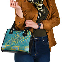 African Dashiki Shoulder Handbag Luxury Teal