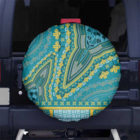 African Dashiki Spare Tire Cover Luxury Teal - Wonder Print Shop