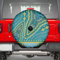 African Dashiki Spare Tire Cover Luxury Teal - Wonder Print Shop