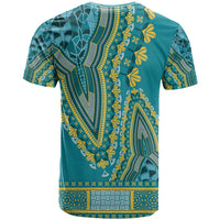 African Dashiki T Shirt Luxury Teal - Wonder Print Shop
