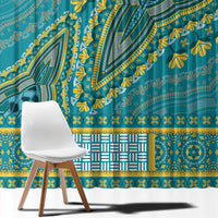 African Dashiki Window Curtain Luxury Teal - Wonder Print Shop