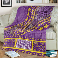 African Dashiki Blanket Luxury Violet