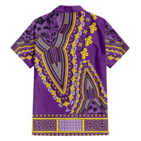 African Dashiki Family Matching Long Sleeve Bodycon Dress and Hawaiian Shirt Luxury Violet LT7 - Wonder Print Shop