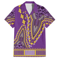 African Dashiki Family Matching Tank Maxi Dress and Hawaiian Shirt Luxury Violet - Wonder Print Shop