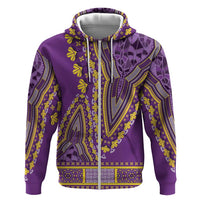 African Dashiki Hoodie Luxury Violet - Wonder Print Shop