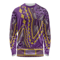 African Dashiki Long Sleeve Shirt Luxury Violet - Wonder Print Shop