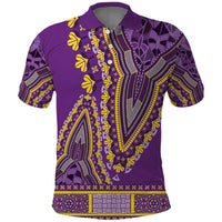 African Dashiki Polo Shirt Luxury Violet - Wonder Print Shop