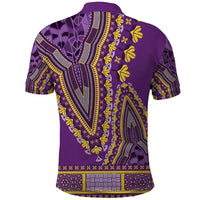 African Dashiki Polo Shirt Luxury Violet - Wonder Print Shop
