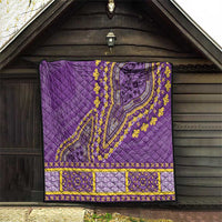 African Dashiki Quilt Luxury Violet - Wonder Print Shop
