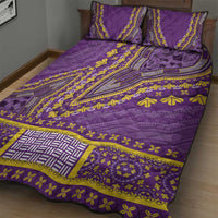 African Dashiki Quilt Bed Set Luxury Violet - Wonder Print Shop