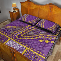 African Dashiki Quilt Bed Set Luxury Violet - Wonder Print Shop